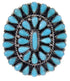 Turquoise Sterling Silver Jewelry Southwest Ring Size 8-3/4 AW64535